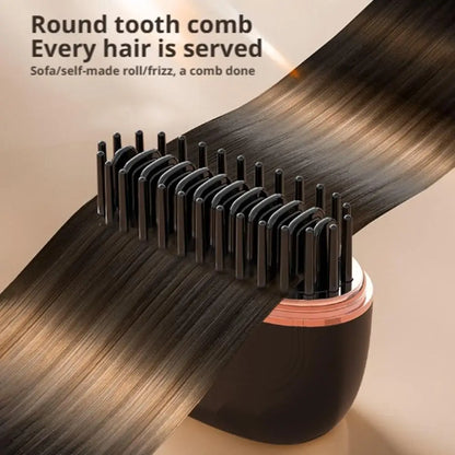 Wireless Hair Straightener Comb Negative Ion Portable Mini Straightening Brush Fast Heating Voluminous Straight Hair Accessories