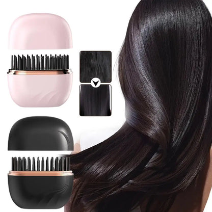 Wireless Hair Straightener Comb Negative Ion Portable Mini Straightening Brush Fast Heating Voluminous Straight Hair Accessories